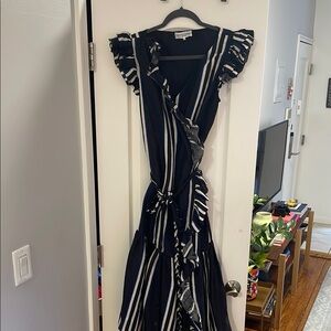 Women's Striped Black and White Dress